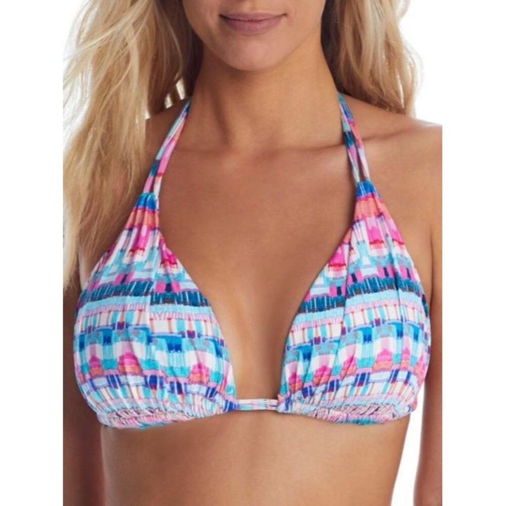 NEW La Blanca Global Jive Deluxe Halter Bikini Top D-DD Cup